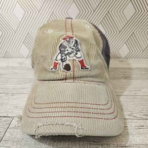 Reebok NFL Vintage Collection New England Patriots Corduroy Hat Velcro Adjustabl